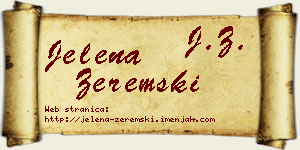 Jelena Zeremski vizit kartica